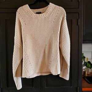 Selected White Oversized Sweater